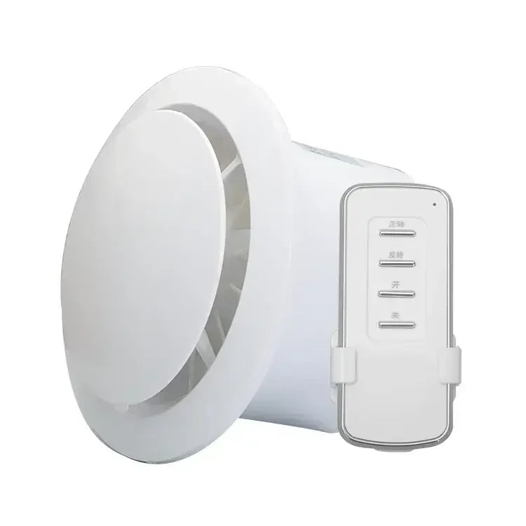 Home Office Quiet Low Noise Waterproof Exhaust Fan Bathroom Toilet Kitchen Ceiling Wall Embedded Smoke Odors Removal Air Duct Ventilation Fan with Remote Control Fresh Air Purifier