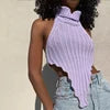 8 Colors S-3XL Women Irregular Sexy Tops Vest Knitwear Sweater Fashion Clothing Blouses Pullovers Turtleneck Sweaters Women Knitted Vest Women Casual  Apparel Accessories