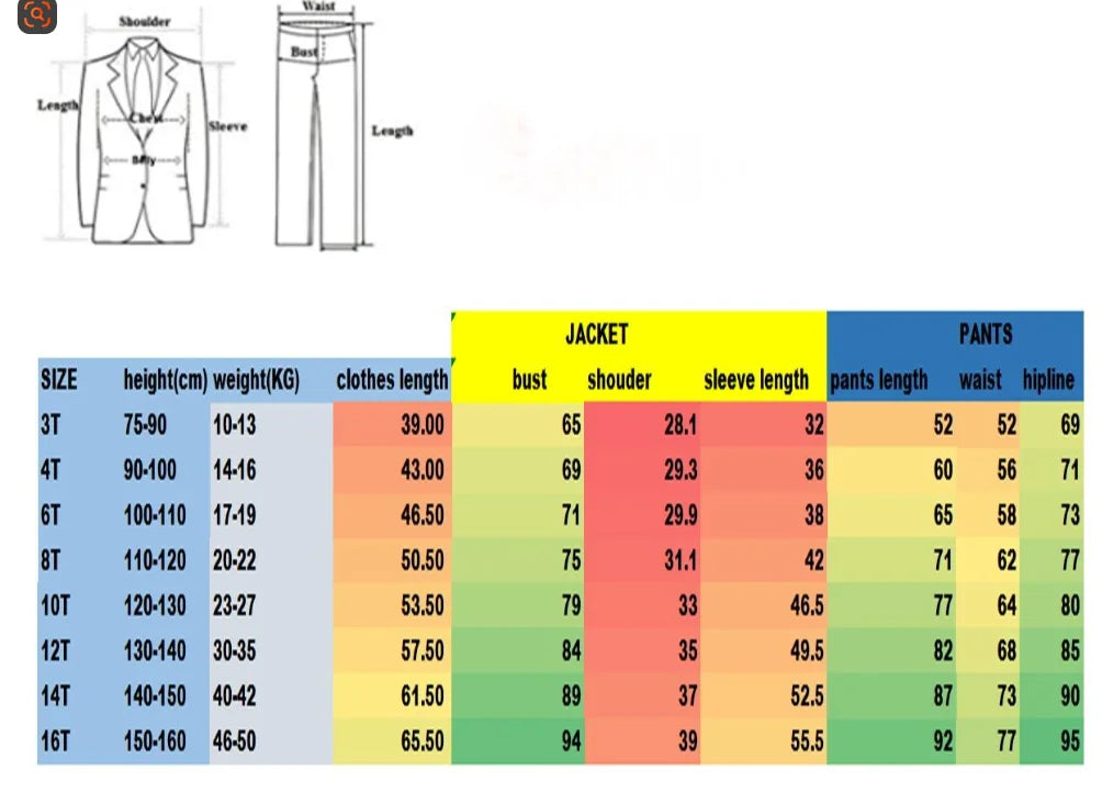 3 PCS Set 8 Colors Boys Luxury Suit Blazer Vest Pants Jacket Gentleman Clothes Sets 3-16T Kids Wedding Guest Evening Prom Birthday Party Formal Clothing Wedding Suits Children Luxury Apparel Supplies