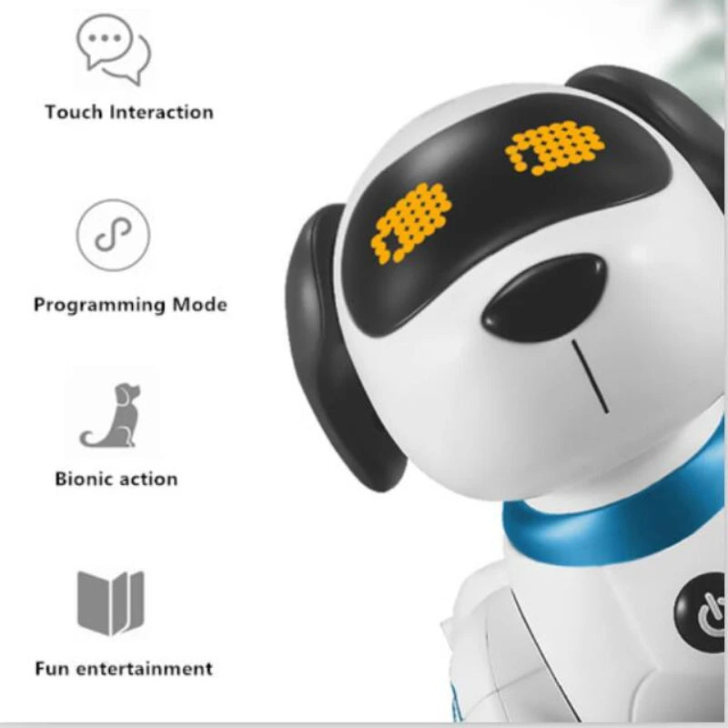 Programming Stunt Smart Robot Dog 2.4G 40mins Touch Sensor Early Education Toys Voice Dancing Music Handstand Bionic Robot Dog