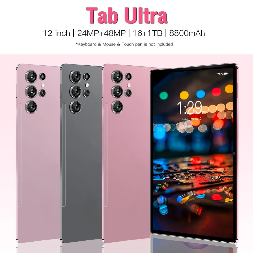 HOT SALE Brand Tab Ultra HDR Tablet 11" AMOLED 120Hz 16GB 1TB Snapdragon 8 108MP 8000mAh 5G 2K Resolution Gaming Drawing Electronic Supplies