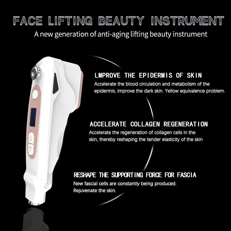 Singapore New Technology Ultrasonic AU-022S Handheld  Skin Care Face Lifting Anti-Aging Eyes Dark Circles Wrinkle Remover Neck Firming Tightening Rejuvenation Facial Machine Women Beauty Salon Tools Ladies Skin Care Supplies