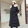 2025 Winter New Down Cotton Jacket Women's X-Long Faux Fur Collar Padded Jacket Thick Loose Large Size Jacket