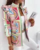 NEW Latest Fashion Design 8 Colors S-2XL Autumn Winter Spring Coats for Ladies Women  Ruffle Long Sleeve Zipper Office Lady Blazer Jackets Ladies Apparel Accessories