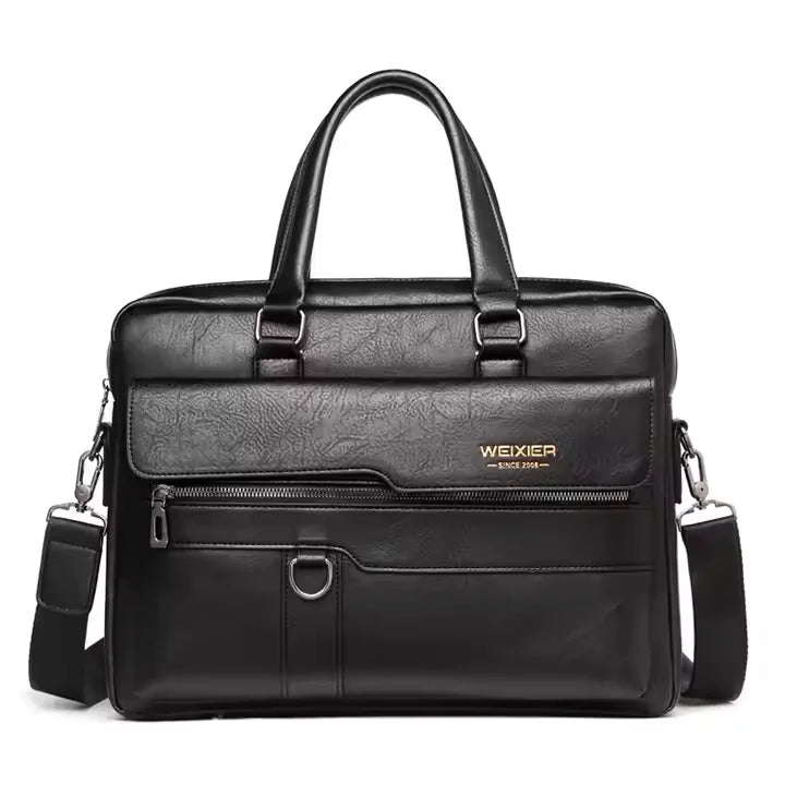 NEW Arrivals Brown/Black Color Men Briefcase Bag High Quality Professional Business PU Leather Shoulder Messenger Bags Office Handbag Laptop Bags
