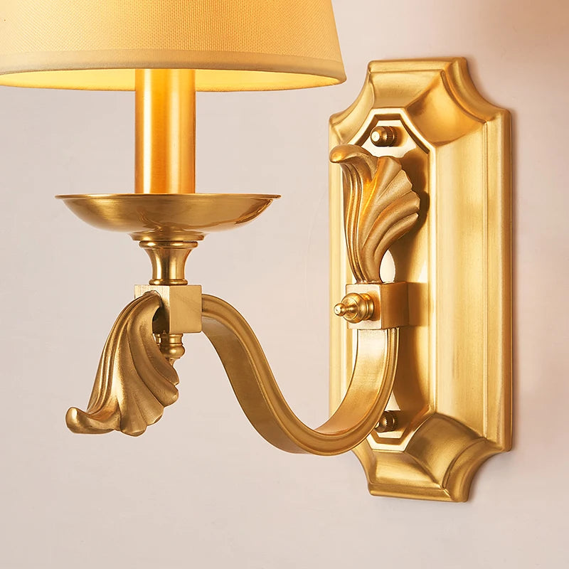 Top Quality Modern Copper LED Wall Lamp Home Decorative for Home Living Room Bedroom Balcony Corridor Lights