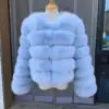 15 Colors S-2XL Luxurious Real Fox Fur Coat Women Cropped Natural Fur Jacket Customizable Real Fox Fur Coat Snow Outerwear Jackets Night Clubwear Prom Evening Party Winter Warm Ladies Luxury Apparel Supplies