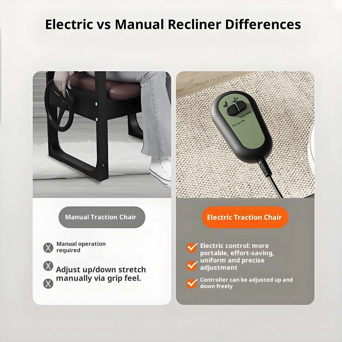 Electric Stainless Steel Waterproof Stretching Chair Household Cervical Tractor Lumbar Stretching Collapsible Health Care Supplies