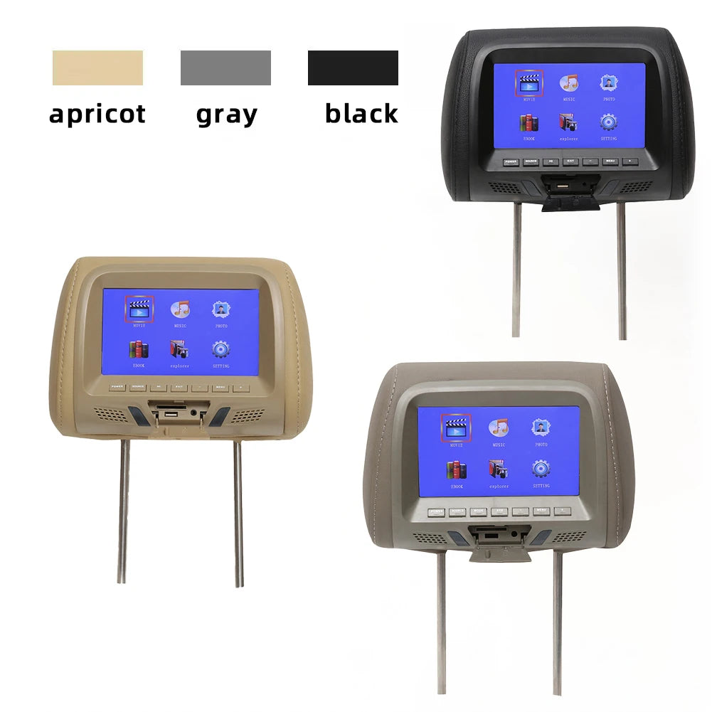 7inc Car Back Seat Headrest Android Player Monitor DVD Player MP5/AV Car Headrest With USB SD TF Card  Monitor Car Auto Parts
