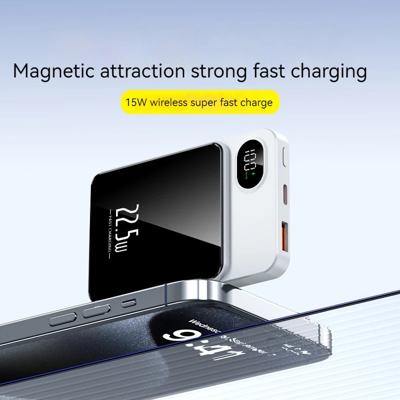 Sell Well  PD20W TYPE-C Quick Charge 5000mah Wireless 15W Fast Charge  Portable Mini 10000mAh Magnetic Q9 Power Bank for Phone