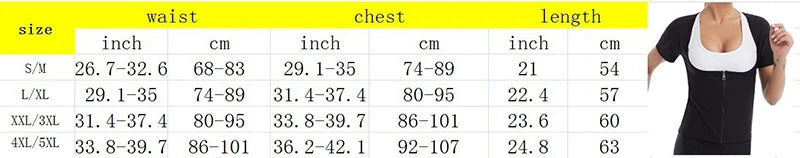 S-5XL Women's Outdoor Running Gym Fitness Waist Trainer Sweat Shirt Sauna Suit for Home Weight Loss Workout Shaper Cincher Slimming T-Shirt Fat Burning Shapewear