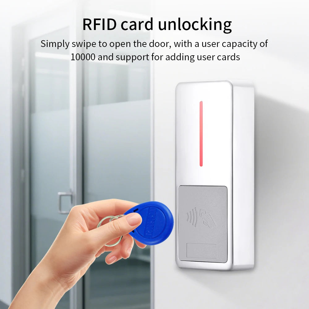 NEW Arrivals Home Villa Hotels Office H18 WI-FI  APP TUYA 125Khz/13.56MHZ RFID Access Control  IP67 Waterproof Anti-Vandal Temporary 10000 User Remote Unlock Home Smart Devices Security Supplies