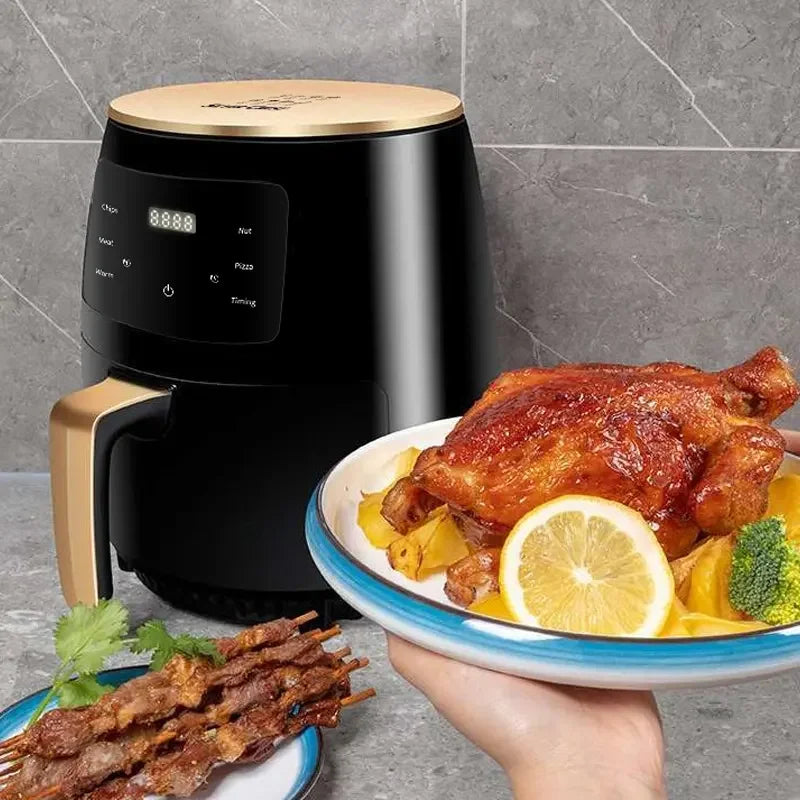 Multifunctional Air Fryer De 6L Electric 240V Pizza Sliver Crest Electric Oven Making Commercial Home  Electric Deep Fryer Machine Household Appliances