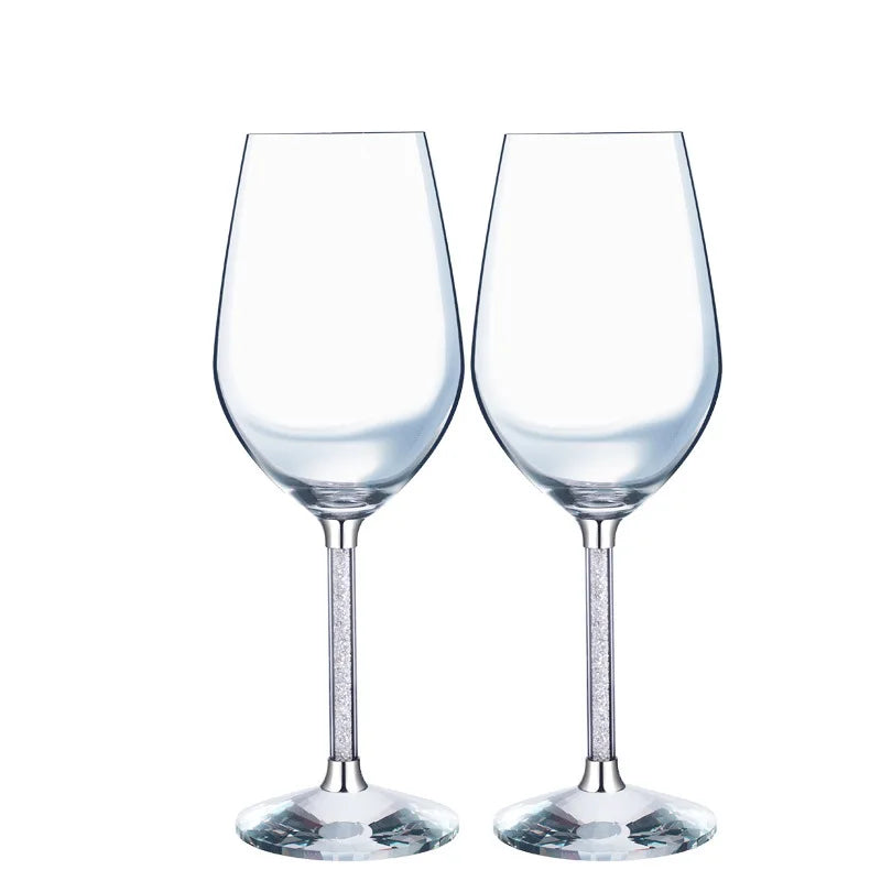 2 PCS Set Luxury Wine Glasses Crystal Champagne Flute Hand Blown Lead-Free 230/360/470/600ML Glass Cup Good Gifts for Wedding Anniversary Christmas Wine Home Restaurants Hotels Barware Accessories