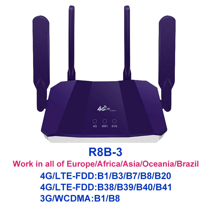 4G Wireless Router Wi Fi Modem LTE Access Point Mobile CPE Antenna Hotspot Outdoor Bridge With A Sim Card Slot
