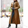 S-4XL 4 Colors New Fashion Long Jacket Women Autumn Winter Solid Color Long Slim Windproof  Coat Long Windbreaker Outerwear Black Trench  Ladies Luxury Apparel Supplies