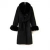 HOT SALE (Few Units Left) 5 Colors Small & Medium Size Luxury Cashmere & Wool New Autumn Winter Removable Real Natural Fox Fur Collar Cuffs Trench Jacket Women Long Belted Woolen Blend Cashmere Coat Ladies Winter Luxury Appar
