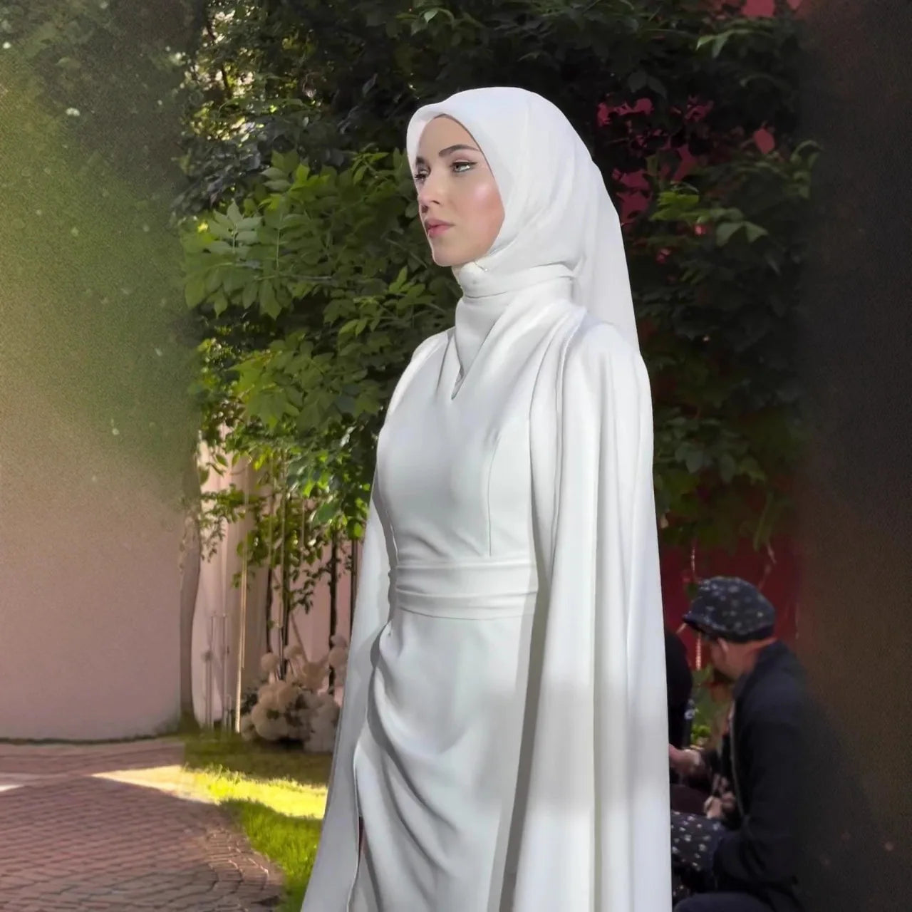 NEW Arrivals Xs-3XL Plus Size Islamic Middle Eastern Women Religious Clothes Modest Handmade Elegant Shawl Abaya Long Dress Wedding Guest and Special Ceremony Occasions Gowns Muslim Ladies Apparel Clothing Supplies