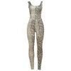 2 PCS Set Spring Summer Sexy Women's Snakeskin Backless Bodysuit and High Waist Ankle-Length Pants + Tops  Animal Print Loose Fit Night Clubwear Evening Beach Party Women Sexy Apparel Supplies