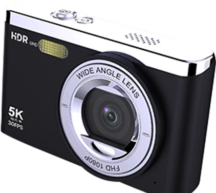 5K Digital Camera FHD 1080P Point and Shoot Camera with 32GB Card 16X Zoom Anti Shake Date Stamp Compact Camera Christmas Birthday Gifts