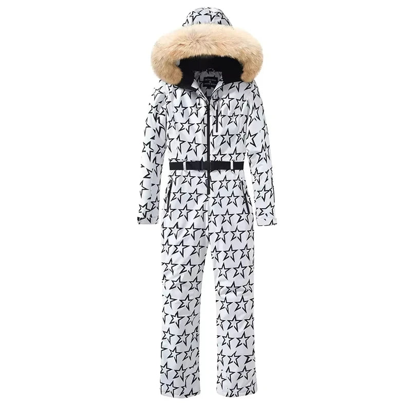 8 Colors S-2XL Customizable Size Professional Alpine Skiers Fur Hooded Women's Slim Ski Pants Waterproof Breathable Windproof Winter Outdoor Mountain Snowboard Insulated Clothes