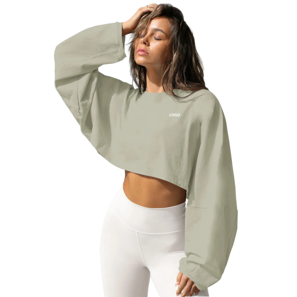 12 Colors Women's Custom Long Sleeve Silicon Top Fleece Cut Sweatshirt Jumper for Spring Winter Puff Printing Streetwear Sports Clothing Accessories