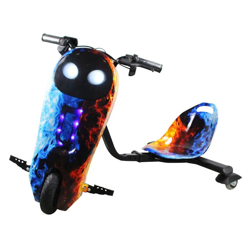 HOT SALE (Few Units Left) NEW 8 Colors Children's Kids Electric Scooter Foldable Height Adjustable Double Brake Drift Kart Light Remote Control Aluminum Alloy 15km/h