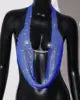 7 Colors Women's Sexy Metal Halter Neck Tank Top Nightclub Hot Girl Sling Women's Clothing Rhinestone Sequins Sling Female Cropped Luxury  Tank Top