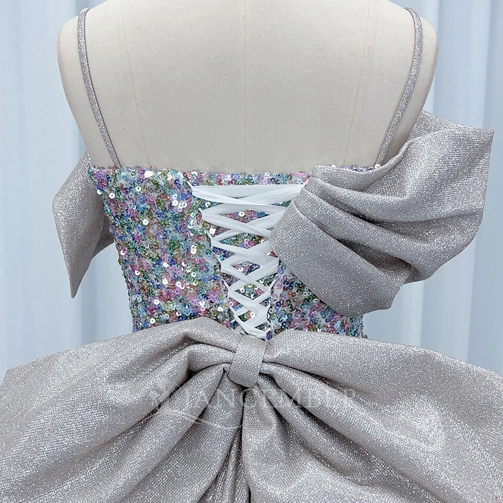 Just Arrived Top Luxury Women High-End Diamonds Rhinestones Crystal Beading Silver Maxi Dress Celebrities Red Carpet Business Dinner  Summer Evening Prom Party Dress Off Shoulder Lightweight Mermaid Gown Formal Apparel Suppli