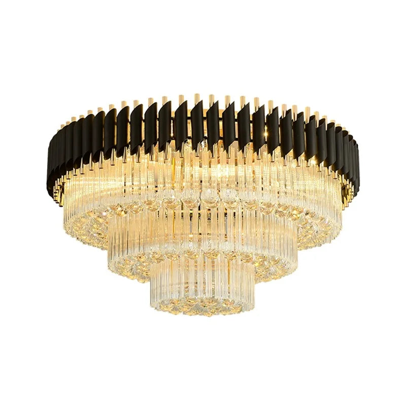 HOT SALE Villa Home Luxury K9 Crystal Ceiling Chandelier 5 Years Warranty Rectangle Ceiling Lighting Postmodern Luxury Crystal LED Lamps Fixtures Home for Living Room Dining Room Decoration Lighting Supplies
