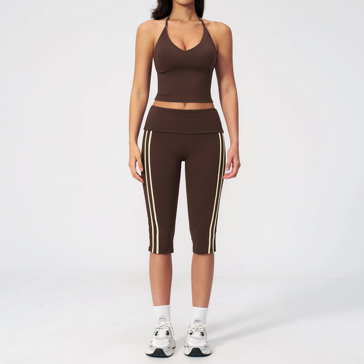 2 PCS Set 4 Colors S-XL  European American New Yoga Clothing Sports Outdoor Set Slim-Fit Beautiful Back Shockproof Breathable Suit Women's Sports Clothing Supplies
