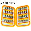 40 PCS Set Artificial Soft Bait Fishing Fly Kit for Lake with Jigs and Hooks Flies Lures Fishing Accessories Tools Set
