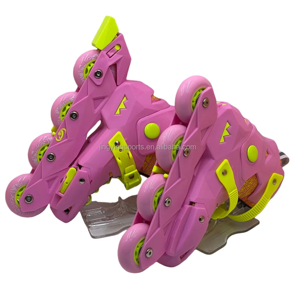 Genuine A3  Armor Warrior Children's Roller Skating Set Inline Skates Single Row Wheels Microfiber Shell Adjustable