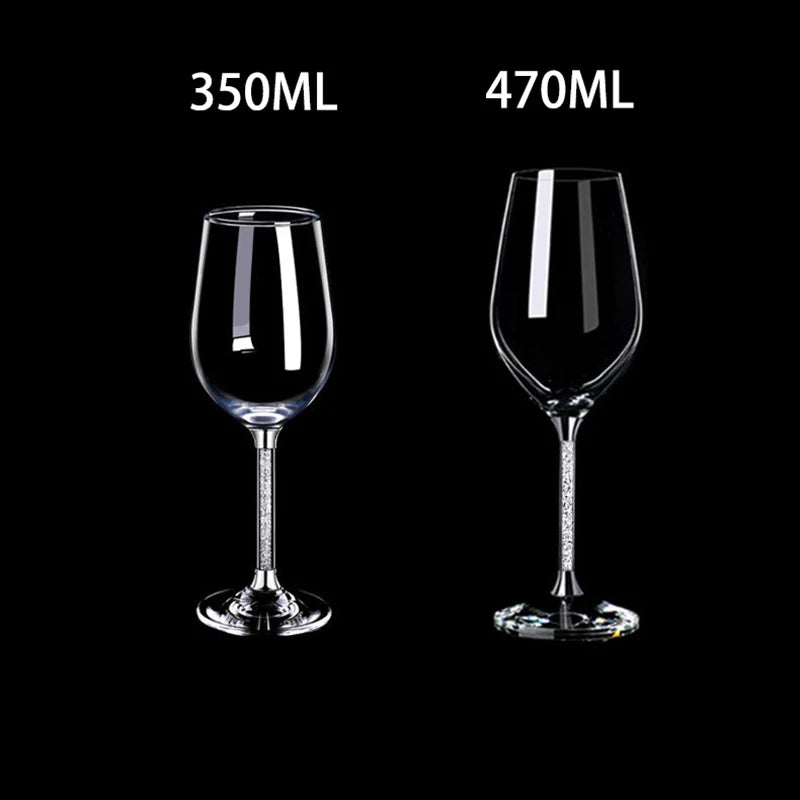 2 PCS Set Luxury Wine Glasses Crystal Champagne Flute Hand Blown Lead-Free 230/360/470/600ML Glass Cup Good Gifts for Wedding Anniversary Christmas Wine Home Restaurants Hotels Barware Accessories
