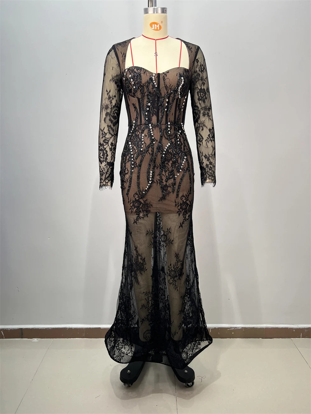 Just Arrived Women's Sexy Top Quality Sequins Celebrity Red Carpet Black Floor-Length Dress Wedding Guest Evening Prom Party Business Dinner Luxury Fashion Sexy Prom Runway Formal Gown Ladies Luxury Apparel Supplies
