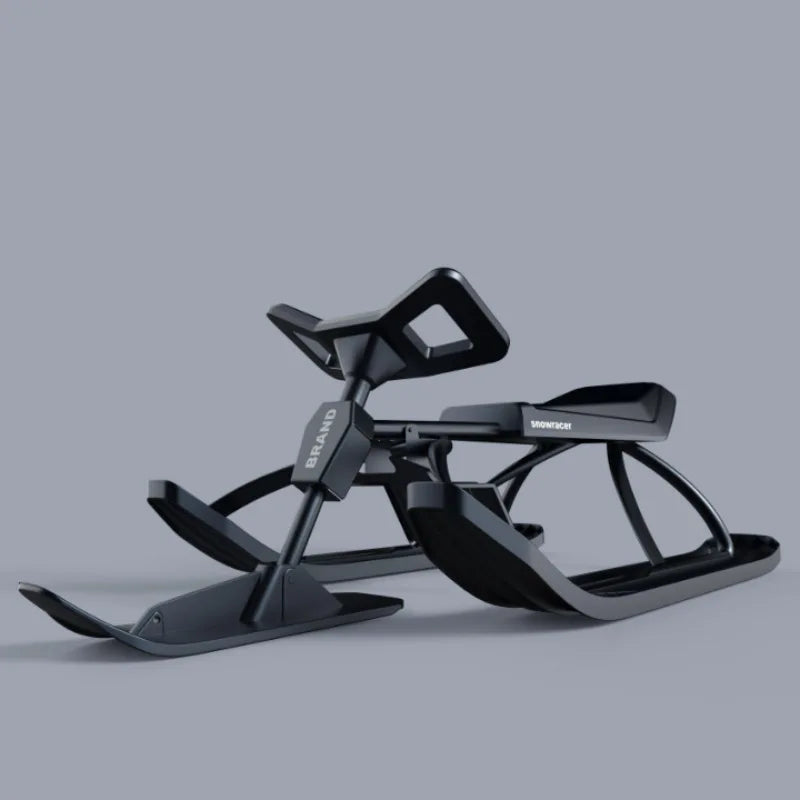 NEW Arrivals Blue/Black Color Adults Children  Ski Board Sled Snowmobile Snow Cart Snowfield ABS Material 120kg Load Capacity Free Sliding Winter Sports Supplies
