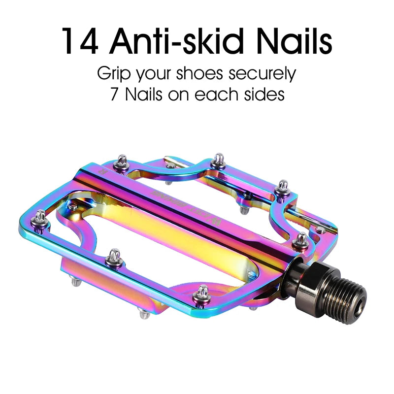 Bicycle Pedals 3 Bearings CNC Ultralight MTB Road Bike Part Colorful Anti-slip Flat BMX Pedals Cycling Accessories