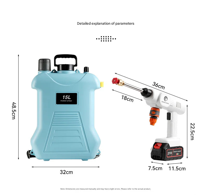 NEW Set Home Indoor Farm Outdoor Bed Bugs Garden Plants Pests Insects Killer Disinfectant  Professional Machine 15L Electric Sprayer Pesticide Sprayer High-Pressure Sprayer Gun Agricultural Sprayer