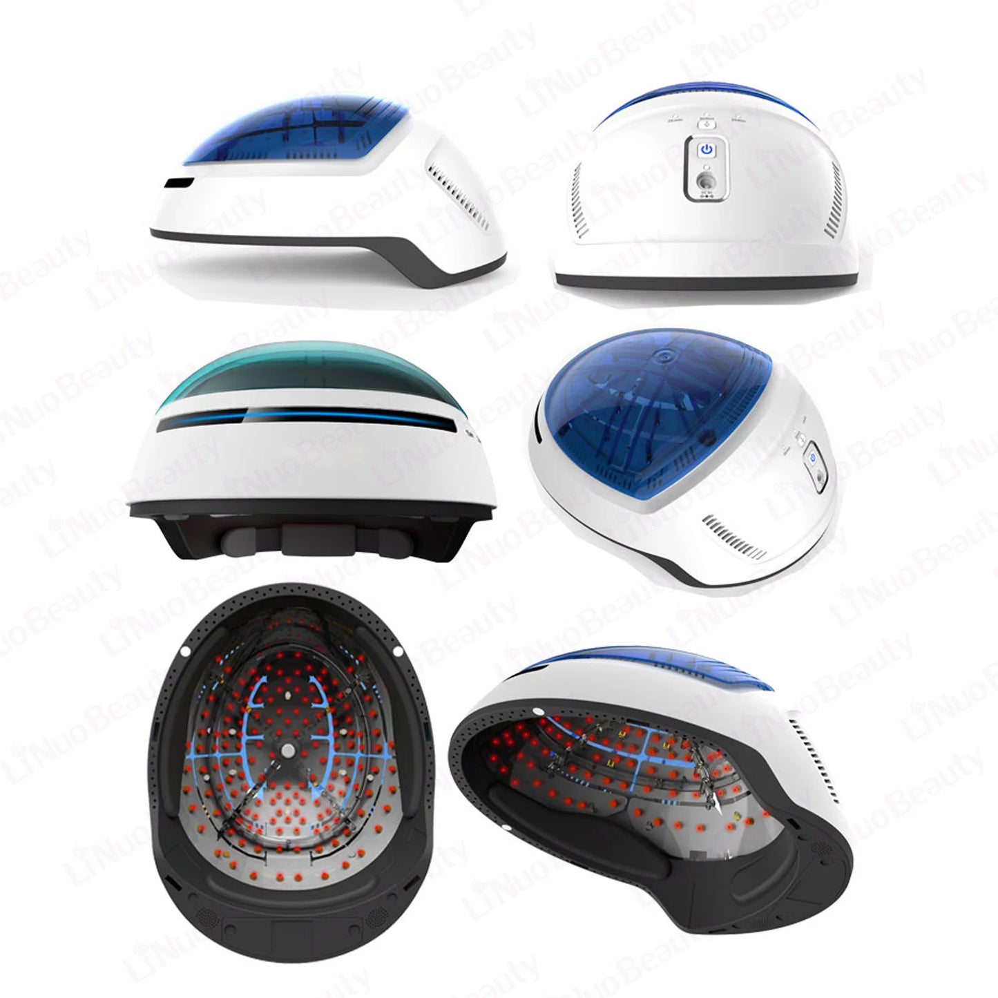 NEW 204 Diodes EMS Medical Laser Hair Growth Scalp Blood Circulation Helmet 650nm Red Light Therapy Cap Anti Hair Loss Baldness Treatment Hair Regrowth Device Women Men Hair Care Supplies.