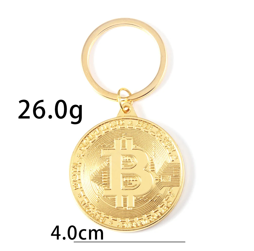 Newest Bitcoin Keychain Music Band Keyring Pendant Women and Men Jewelry Collection Gift