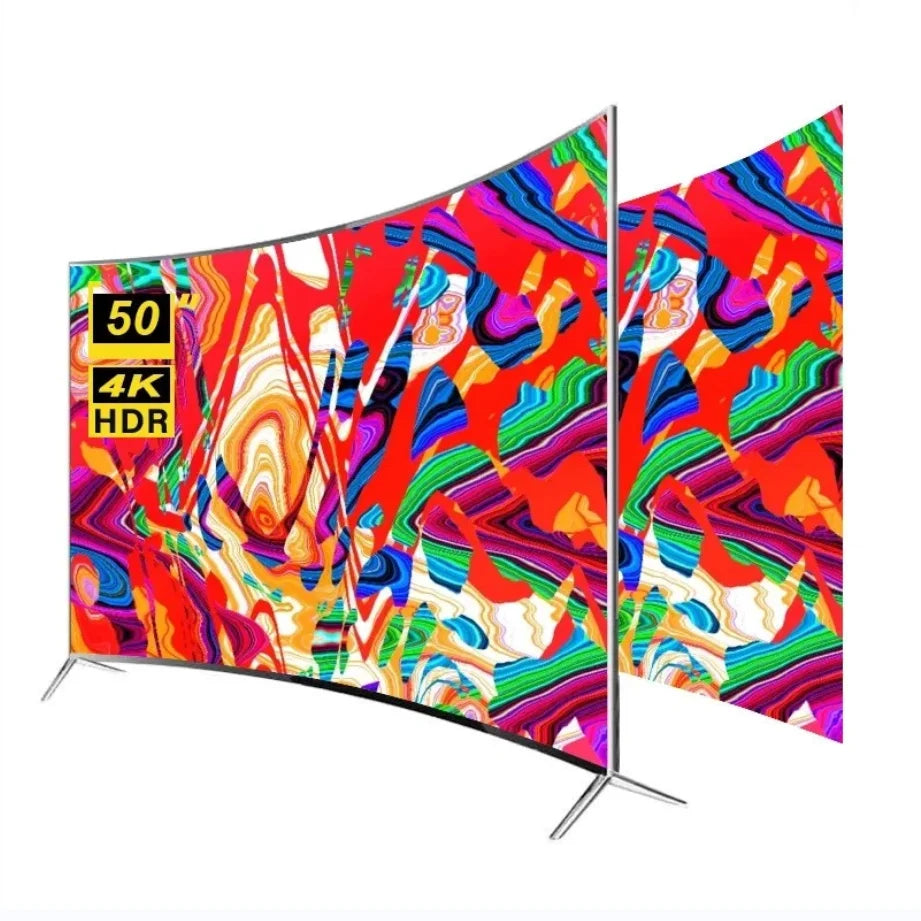 Home Indoor Outdoor Cinema Hotels New Original Ultra Thin 55* Inch 4K UHD Curved Smart TV for Floating Wall Unit and Home Cinema Experience
