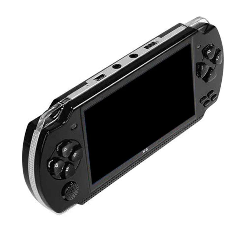 128 Bit Video Game Consoles X6 Handheld Game Console 4.3 Inch Screen Game Machine Real 8GB for Camera, Video, E-book