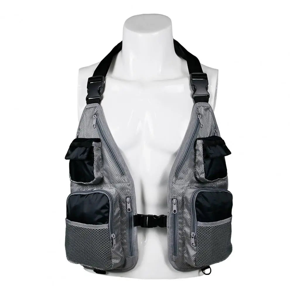 Fishing Mesh Vest Lightweight Fishing Vest with Pockets Open Sides  High Quality Soft Breathable Multipurpose Trolling Vest Fishing Apparel Accessories