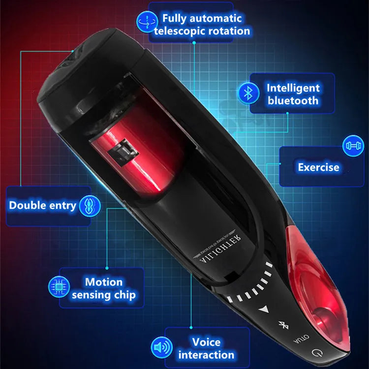 NEW Automatic Telescopic Male Masturbator Male Stroker With Heating Sex Toys for Men Masturbation Adults Sex Devices Supplies