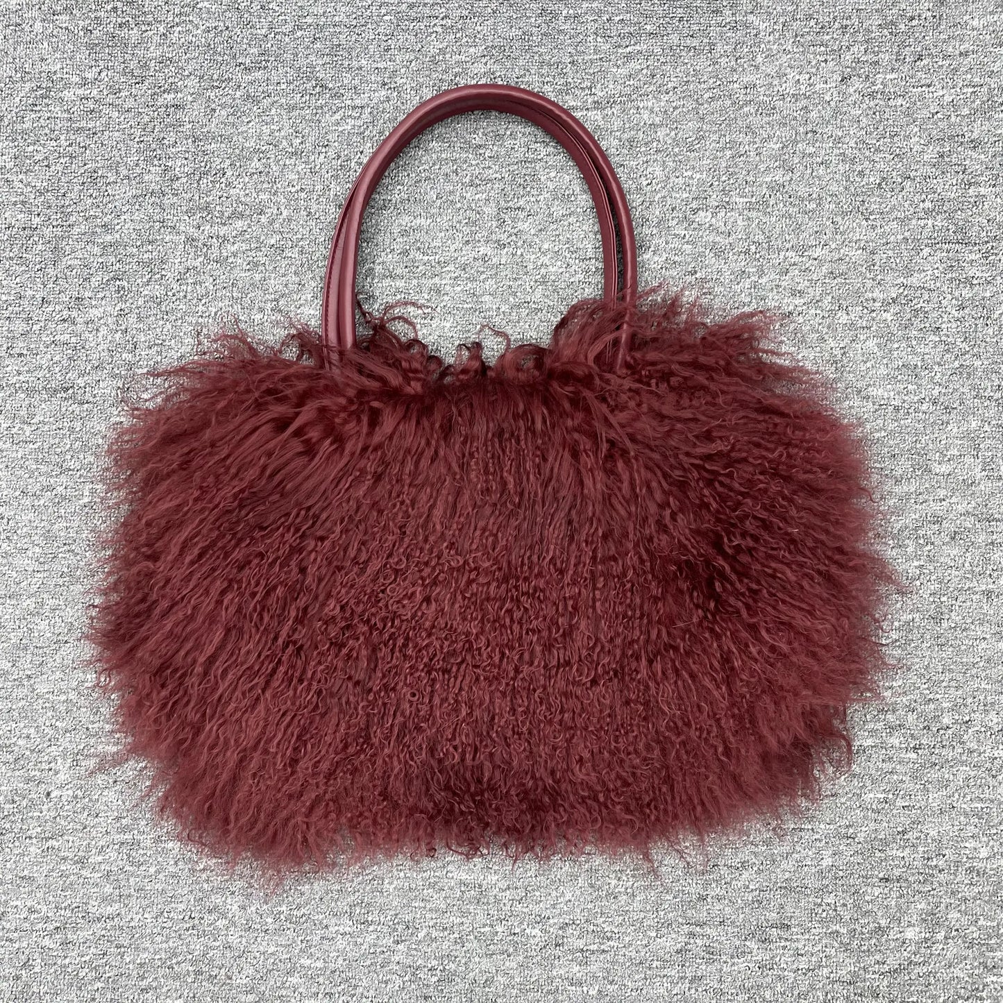 10 Colors 100% Real Sheep Fur Women's Shoulder Bag Mongolian Lamb Fur Bag Fashion Genuine Fur Women's Large Capacity Bag Ladies Luxury Apparel Accessories