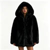 S-4XL Plus Size 5 Colors  Pure White Faux Fox Fur Coat Women Regular Oversized Big Hood Fluffy Plush Thick Warm Eco-Friendly Breathable Winter Outerwear Jackets Women Winter Apparel Supplies