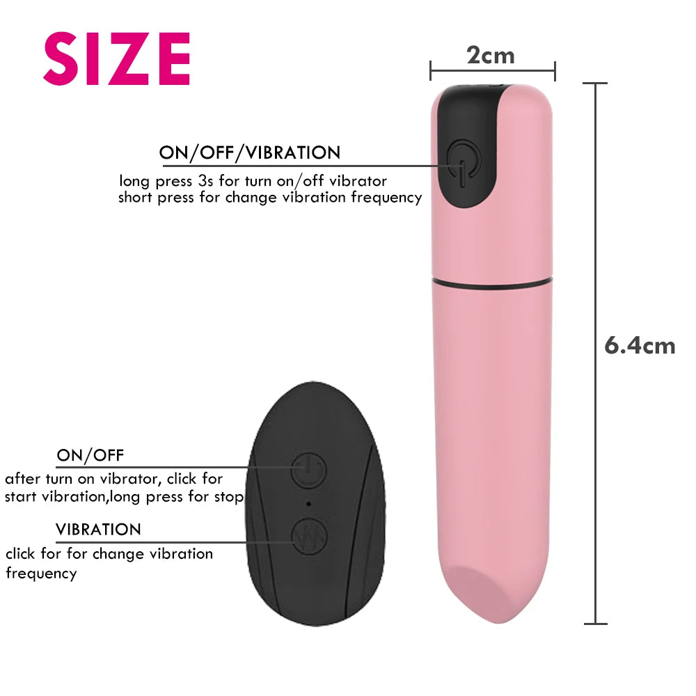 Wireless Remote Mini Bullet Vibrator G-spot Nipple Clitoris Stimulator  Anal Dildo Vibrator Adult Sex Toys Clitoris Stimulator