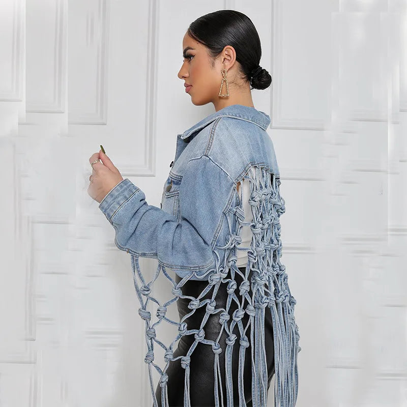 S-3XL New Fashion Casual  Graffiti Mini Bomber Denim Women's Jackets Pocket Button Coat Autumn Spring Women Streetwear Jeans Coats Casual Clothing Supplies