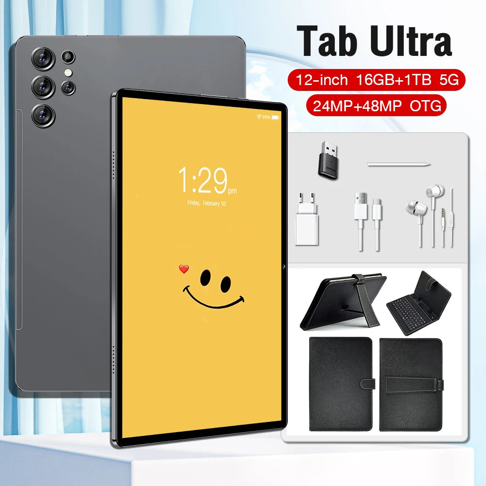 HOT SALE Brand Tab Ultra HDR Tablet 11" AMOLED 120Hz 16GB 1TB Snapdragon 8 108MP 8000mAh 5G 2K Resolution Gaming Drawing Electronic Supplies