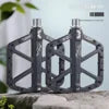 Titanium Alloy Axle 7 Colors  BMX Road  Mountain Bike Pedals Aluminum Alloy Three Bearings Titanium Alloy High-Strength Oversized Anti-Slip Treads Steel Spindle Bicycle Parts Accessories